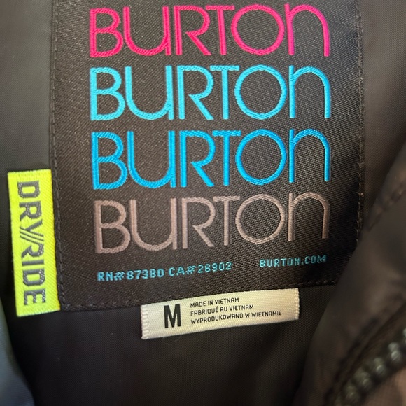 Burton ski/snowboard dry ride jacket like new ax M.  Unisex - Picture 4 of 7